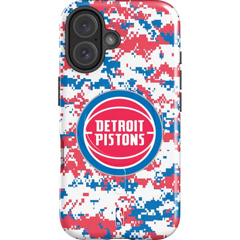NBA Detroit Pistons Digi Camo iPhone 16 Plus Magsafe Impact Case